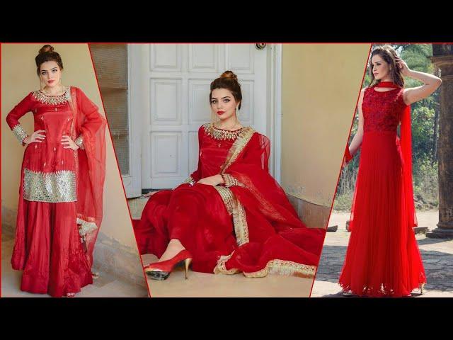50+ Red colour dress design ideas 2021||beautifulreddress collection#latestdress|Hb fashion &Trendz