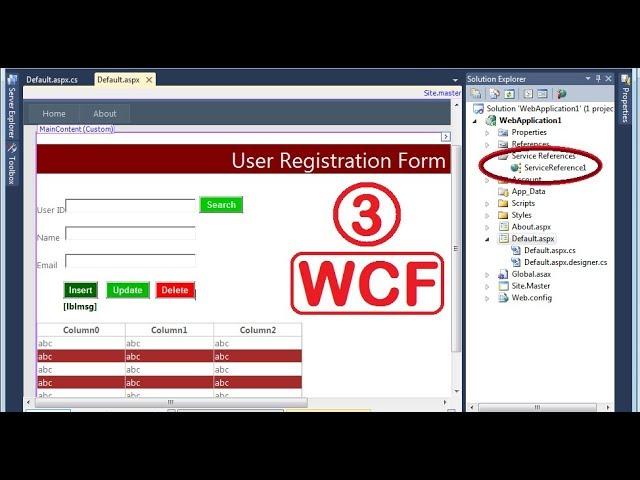 WCF Tutorial Step By Step | Update Data in SQL Using WCF Services in ASP.Net c#