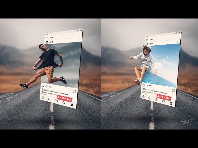 Instagram 3D Pop Out Photo Effects Photoshop Tutorial