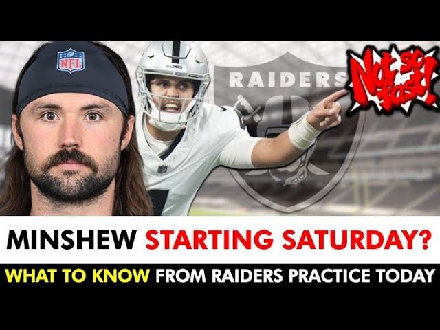 Gardner Minshew EXPECTED To Start Over Aidan O’Connell In Vikings Game? | Raiders News & Rumors