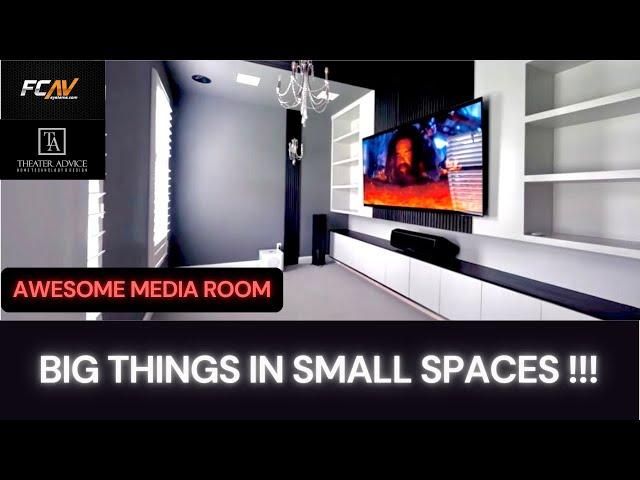 Media Room Design tour. Sonus Faber Speakers. Custom Home Theater. Interior design. Rel subwoofer