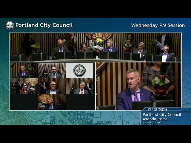 Portland City Council Meeting PM Session 12/18/24