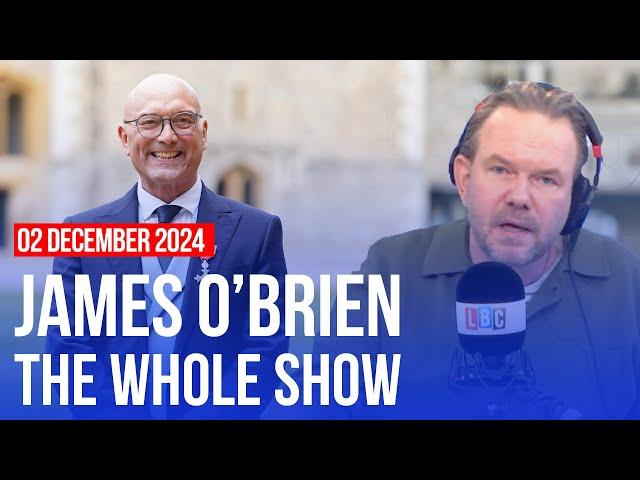 ‘How Gregg Wallace allegations cross the line’ | James O’Brien - The Whole Show