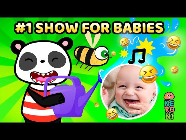 Goofy Panda and Beebee | Animations & Sounds for Babies to Laugh | Neroni Kids