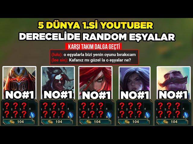 RAKİP DALGA GEÇTİ! 5 DÜNYA 1.Sİ YOUTUBER'I DERECELİ MAÇTA RANDOM EŞYA İLE OYNATTIK! GAME.TV