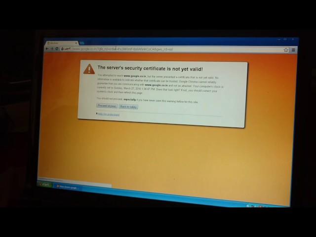 Solved | this server security certificate is not yet valid firefox and chrome on windows