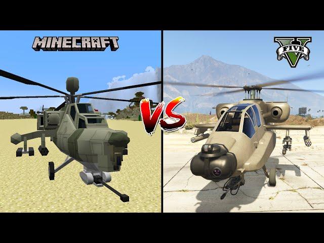 GTA 5 HELICHOPTER VS MINECRAFT HELICHOPTER - WHO IS BEST?