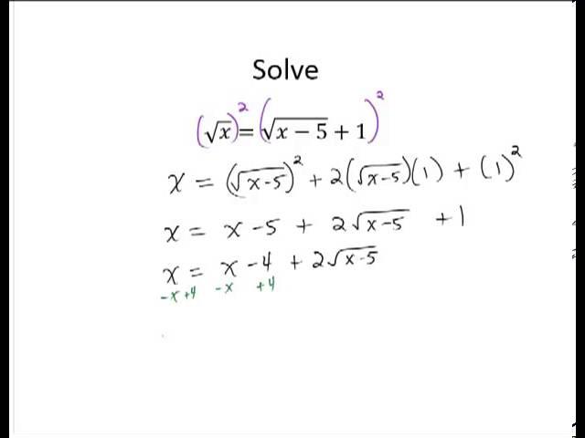 Solve Radical Equation