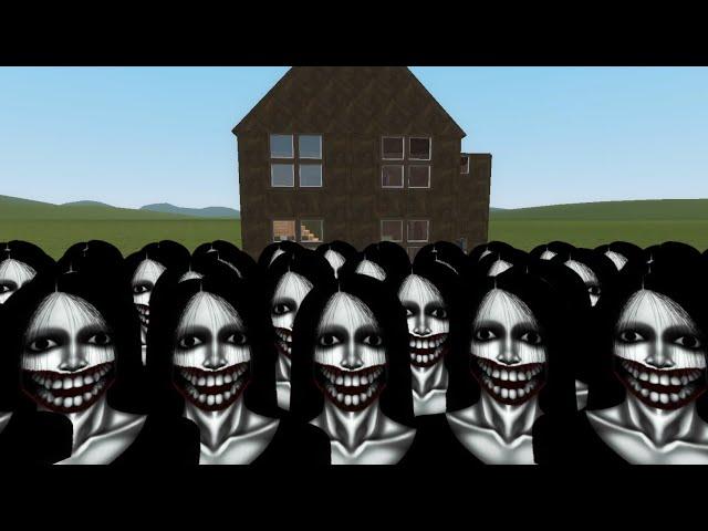 Kuchisake Onna Vs Houses In Garry's Mod! (Part 16)