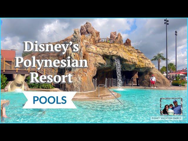 Disney's POLYNESIAN RESORT POOLS and Tiki Play Area | Disney World Pools