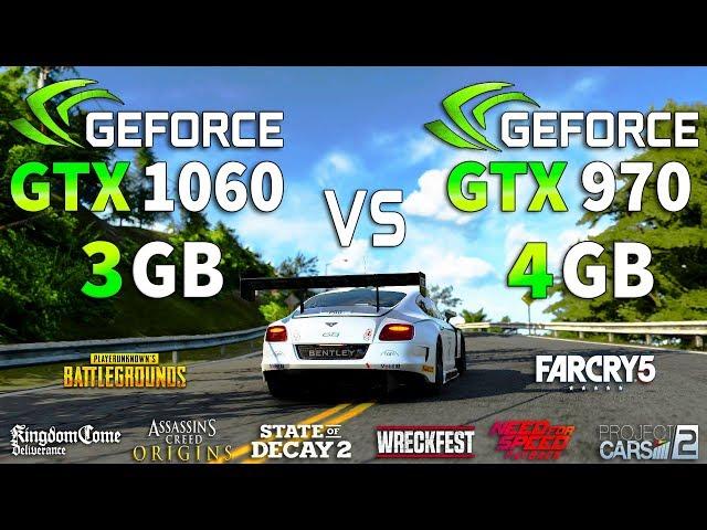 GTX 1060 3GB vs GTX 970 4GB Test in 8 New Games