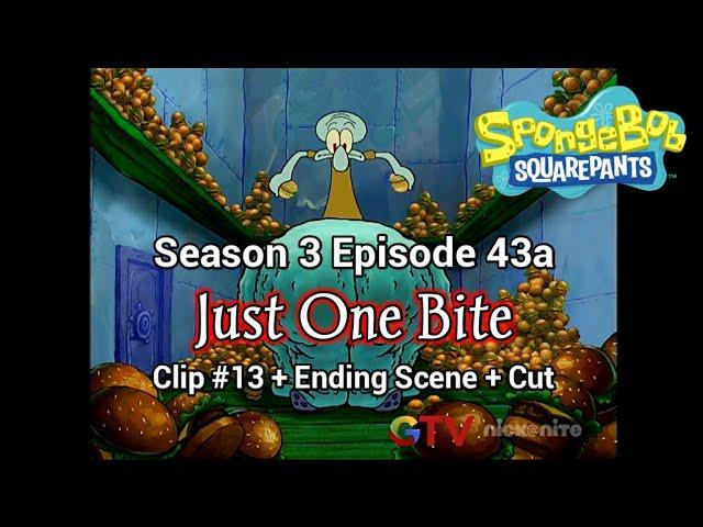 SpongeBob SquarePants S3Eps.43a - "Just One Bite" (Clip #13 + Ending Scene + Cut) | by @Global TV