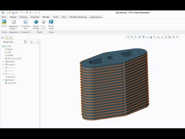 Creo tutorial: How to wrap the wire around the 3D model