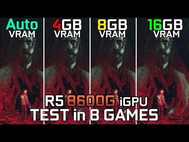 Ryzen 5 8600G - Auto vs 4GB vs 8GB vs 16GB VRAM