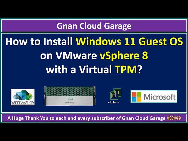 How to Install Windows 11 Guest OS on VMware vSphere 8 with a Virtual TPM?