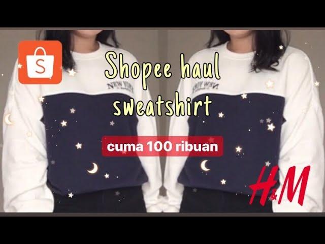 Shopee haul sweatshirt H&M murah | Adinda Ivana