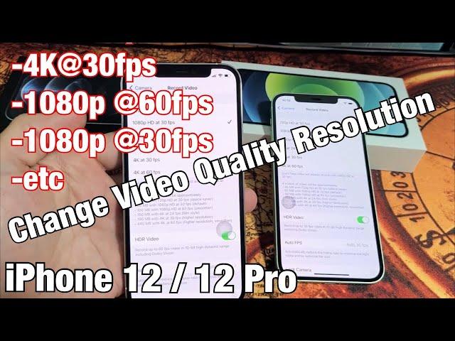 iPhone 12: How to Change Video Resolution Quality (4k@60fps, 1080P HD, etc)