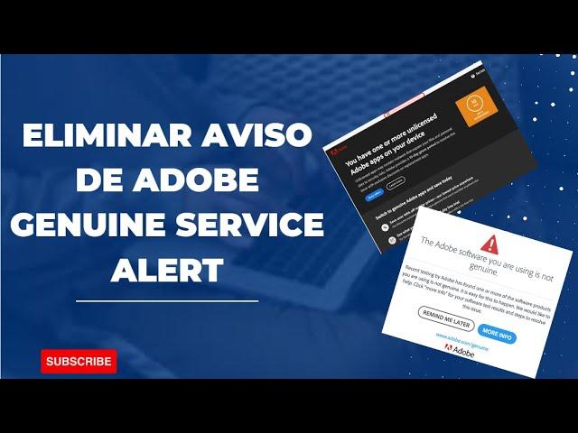 COMO ELIMINAR EL AVISO DE ADOBE GENUINE SERVICE ALERT