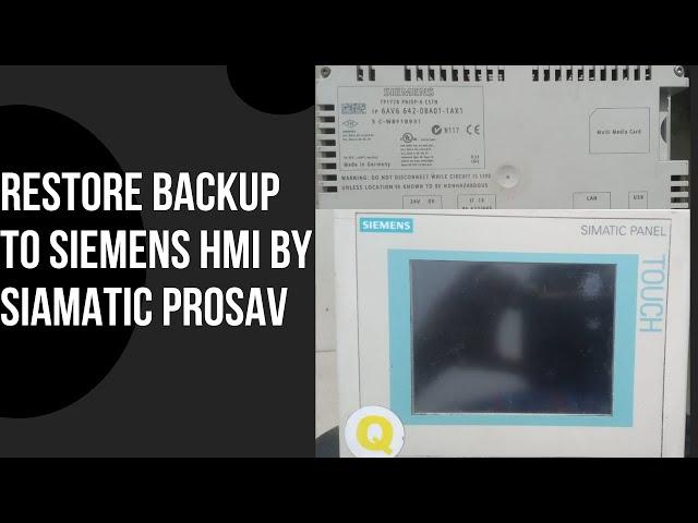Download Backup || restore program to Siemens HMI Via ProSave Software