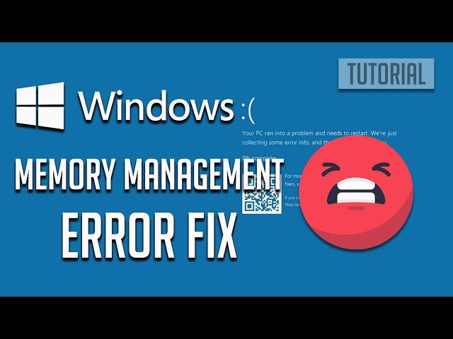 How Fix Memory Management Blue Screen on Windows 10 - SOLVED