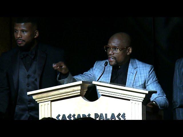 Floyd Mayweather Jr. Accepts Fighter of the Year Award at Nevada Boxing Hall of Fame (Full Speech)