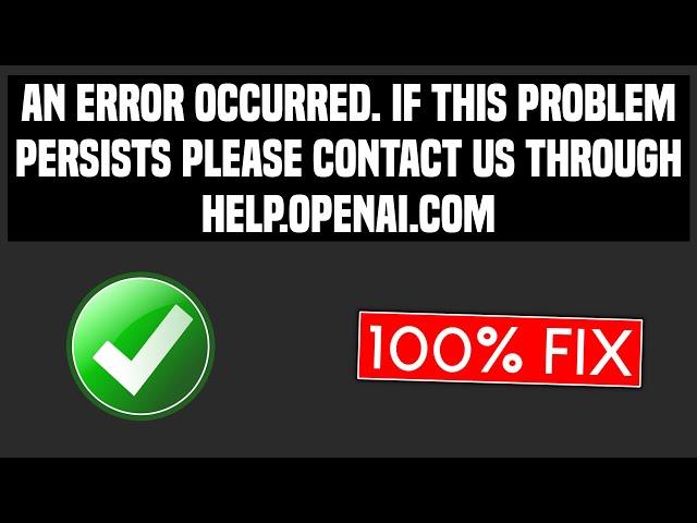 How to FIX "An Error Occured" in ChatGPT (in 1 MINUTE) | Tutorial