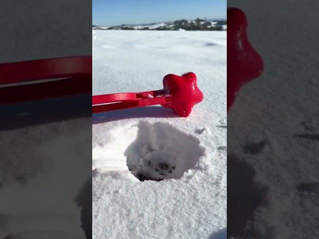 Snowball fight but make it aesthetic  #satisfying #snow