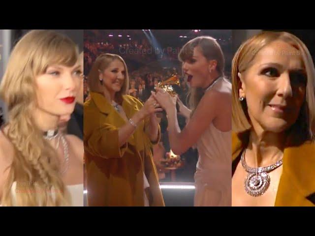 Taylor Swift Ignores Celine Dion On Stage At 2024 Grammys