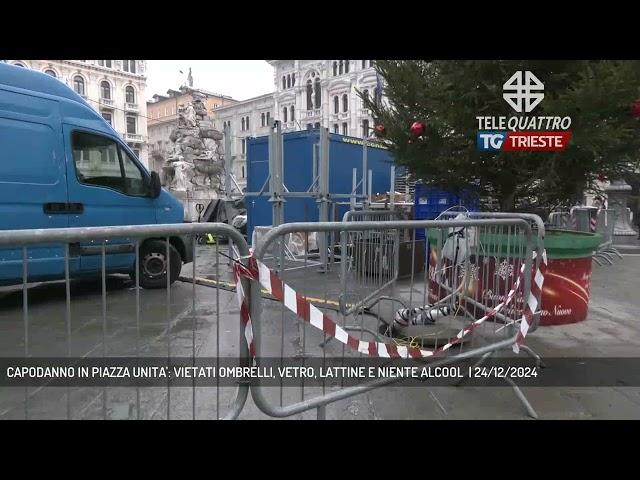 CAPODANNO IN PIAZZA UNITA': VIETATI OMBRELLI, VETRO, LATTINE E NIENTE ALCOOL  | 24/12/2024