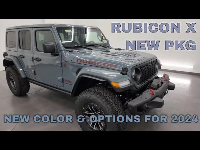 ALL NEW 2024 JEEP WRANGLER RUBICON X ANVIL GRAY 4K WALKAROUND 24J19 SOLD!