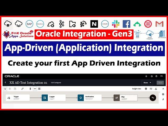 13. Create your first App Driven Integration in OIC | OIC Tutorials | OIC Gen 3