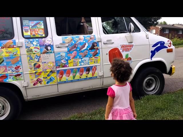 Ice Cream Truck Stopped in our New neighborhood - Hello Song