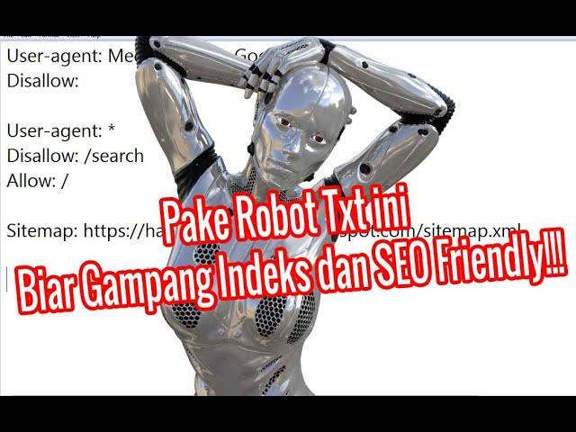 CARA MEMBUAT ROBOT TXT BLOG YANG SEO FRIENDLY