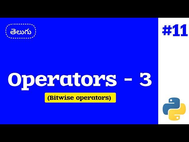 Python Operators | Part-3 | Bitwise Operators(AND, OR, XOR, NOT, Left Shift, Right Shift) | Z2H Tech