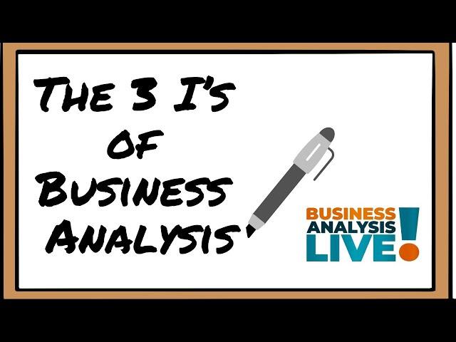 The 3 I's of Business Analysis