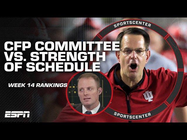 REACTION to CFP Rankings: Committee NOT looking a strength of schedule enough?  | SportsCenter