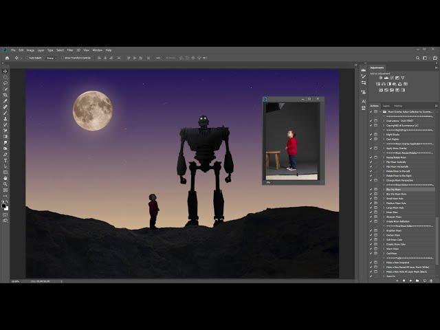 How to add Moon Overlays in Photoshop and Photoshop Elements