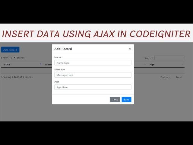 How to insert data to database using ajax Codeigniter