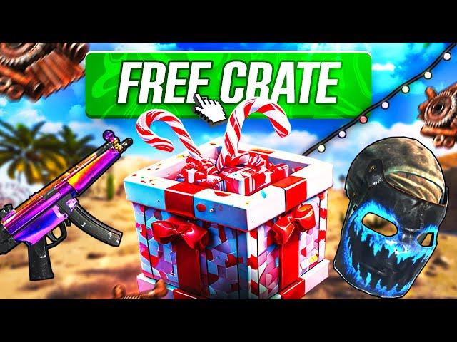 Getting FREE Rust Skins from the CHRISTMAS CRATE on Bandit Camp - Rust Gambling