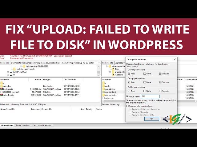 How to Fix Upload: Failed to Write File to Disk in WordPress Error