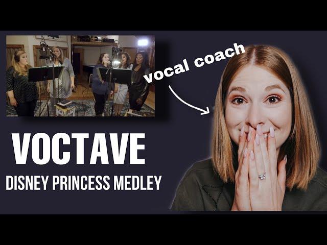 Vocal Coach reacts to Voctave-“Disney Princess Medley”￼