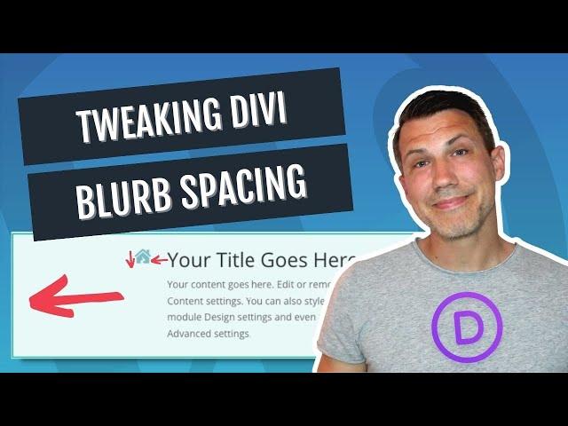 How To Change The Divi Blurb Spacing Between Icon And Text