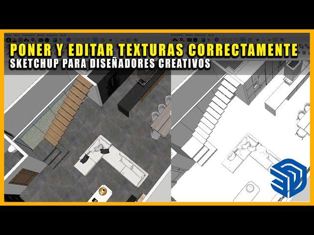 TEXTURAS EN SKETCHUP TONOS ESCALAS Y MAPEOS