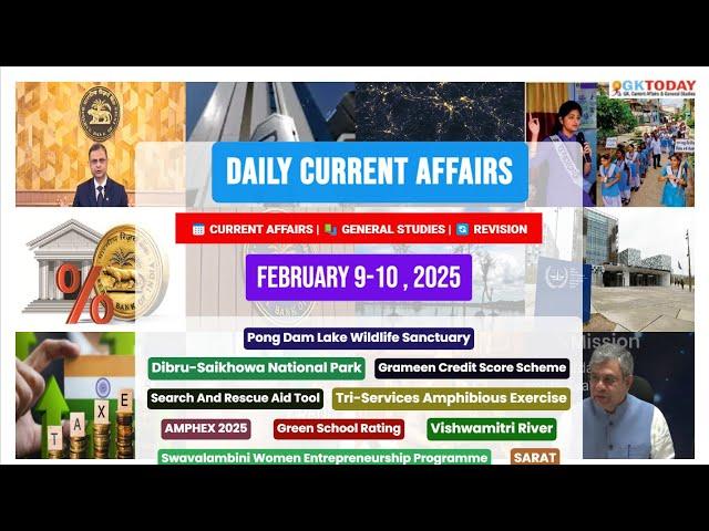 GKToday Current Affairs  9-10 February, 2025