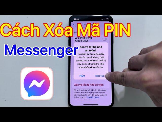 Cách xóa mã Pin Messenger - Gỡ mã Pin Messenger