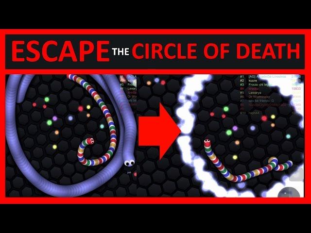 Slither.io Tricks ESCAPE the CIRCLE OF DEATH! | Slither.io High Score Tips #2 (No Cheat / Hack)