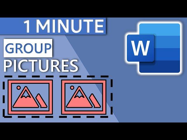 Group Pictures in Word (also Shapes, Diagramms, etc.) - 1 MINUTE