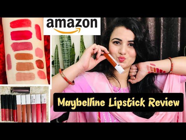 Amazon HaulTop 10 Maybelline Lipsticks Under Rs200-450Best Nude LipsticksMaybelline Lipstick Haul