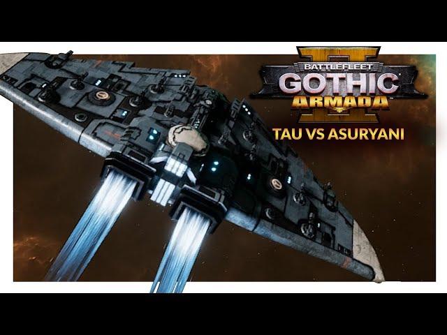 BATTLEFLEET GOTHIC ARMADA 2 | TAUPEDOES - Tau Protector vs Asuryani (Ranked 1v1)