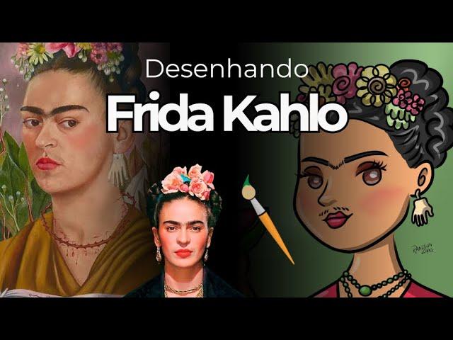 Desenhando no Sketchbook - Frida Kahlo